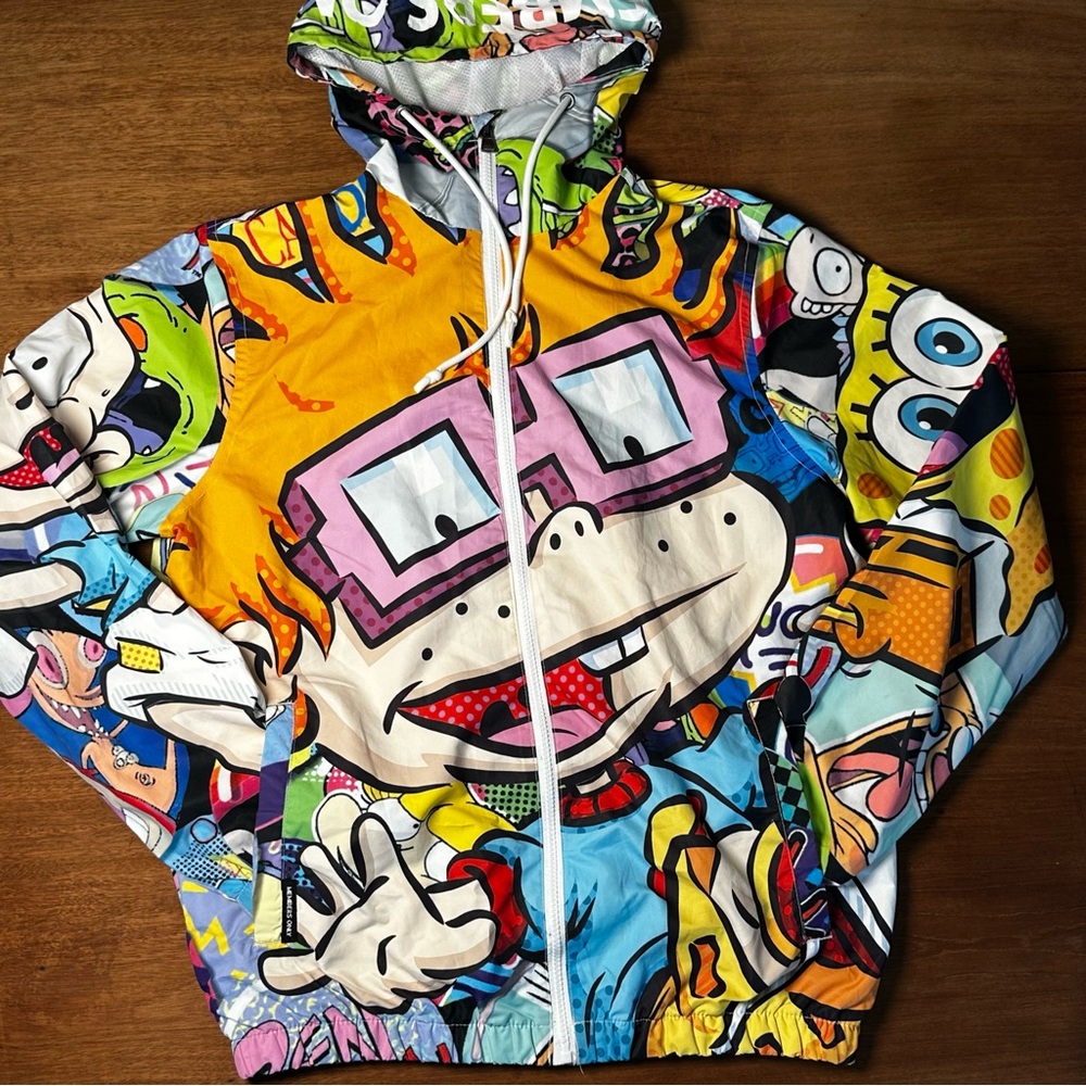 Members Only Nickelodeon Colorful Cartoon Windbreaker